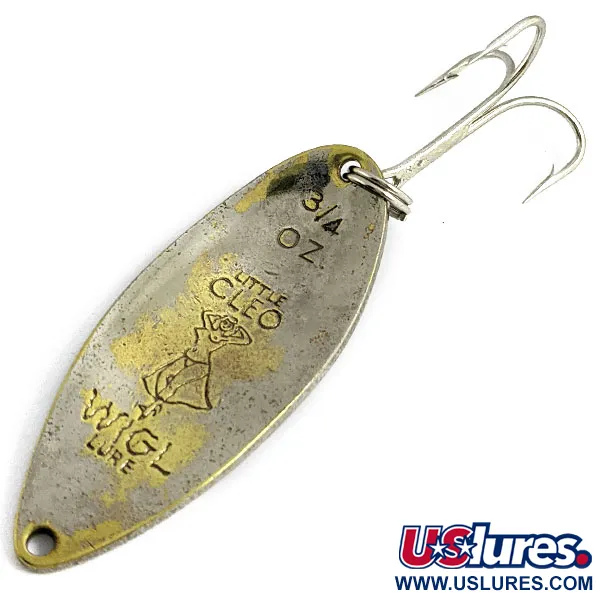 Vintage  Seneca Little Cleo (Hula Girl), 3/4oz Nickel/brass fishing spoon #16885