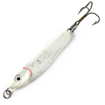 Vintage Luhr Jensen Crippled Herring, 3/4oz Pearl fishing spoon #16924