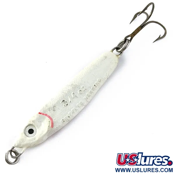 Vintage Luhr Jensen Crippled Herring, 3/4oz Pearl fishing spoon #16924