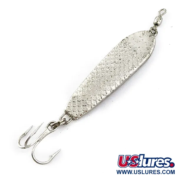 Vintage War Eagle Jiggin Spoon, 1/2oz Nickel fishing spoon #16925