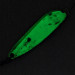 Vintage   Luhr Jensen Krocodile  #7 Glow, 2 1/2oz Green/White Glow - glows in the dark fishing spoon #16935