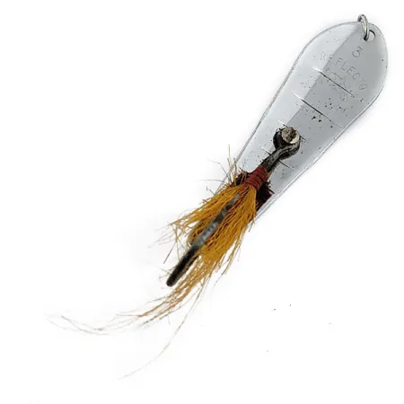 Vintage Luhr Jensen Reflecto 3, 2/5oz Nickel fishing spoon #16937