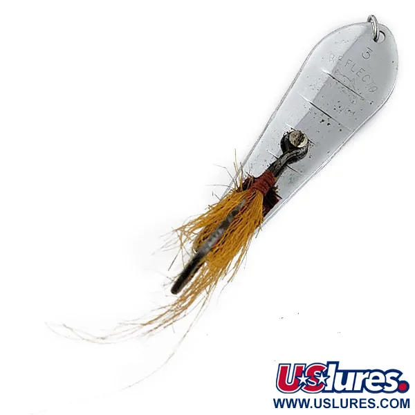 Vintage  Luhr Jensen Reflecto 3, 2/5oz Nickel fishing spoon #16937