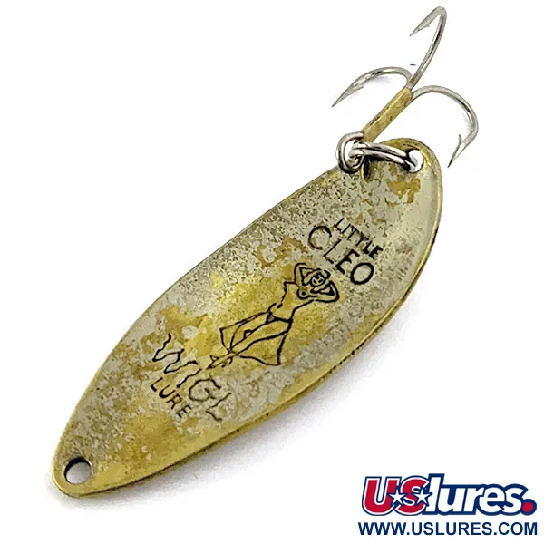 Vintage  Seneca Little Cleo (Hula Girl), 1/2oz Nickel/gold fishing spoon #16942