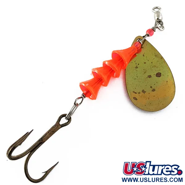 Vintage   Luhr Jensen Tee Spoon 4, 1/3oz Gold spinning lure #16947