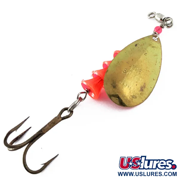 Vintage   Luhr Jensen Tee Spoon 4, 1/3oz Gold spinning lure #16947