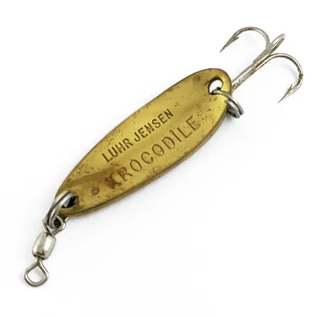 Vintage Luhr Jensen Krocodile, 1/3oz Brass fishing spoon #16960