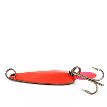 Vintage Luhr Jensen Les Davis Hotrod, 2/5oz Pink/nickel fishing spoon #16970