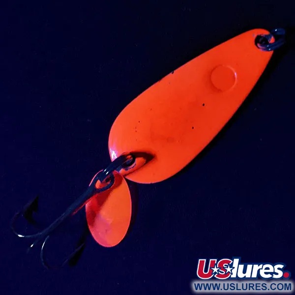 Vintage  Luhr Jensen Les Davis Hotrod, 2/5oz Pink/nickel fishing spoon #16970