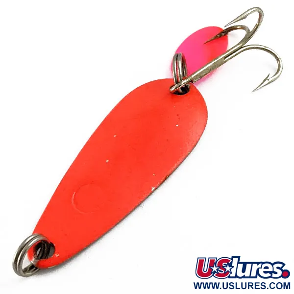 Vintage  Luhr Jensen Les Davis Hotrod, 2/5oz Pink/nickel fishing spoon #16970