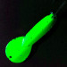 Vintage  Acme ​Dazzler #3, 3/5oz Green/yellow/nickel UV  glows fishing spoon #17000