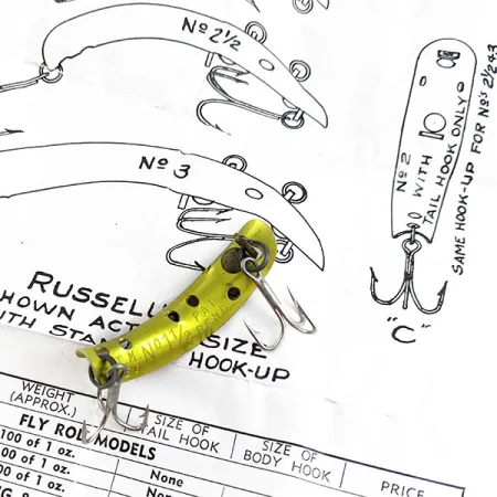 Russelure #1, 3/32oz Gold fishing lure #17015