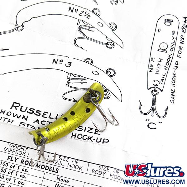   Russelure #1, 3/32oz Gold fishing lure #17015