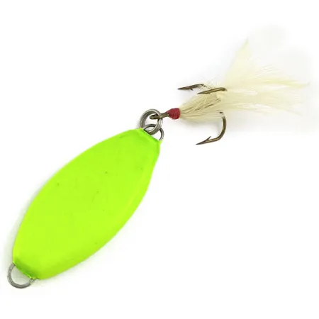 Vintage Worth, 1oz Chartreuse fishing spoon #17018