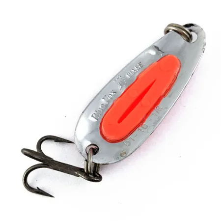 Vintage Blue Fox Pixee UV, 1/8oz Nickel/pink UV glows  fishing spoon #17030