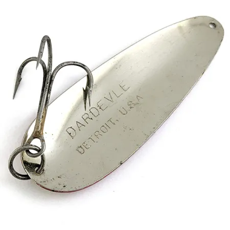 Vintage Eppinger Dardevle, 1oz Red Devil/Nickel fishing spoon #17033