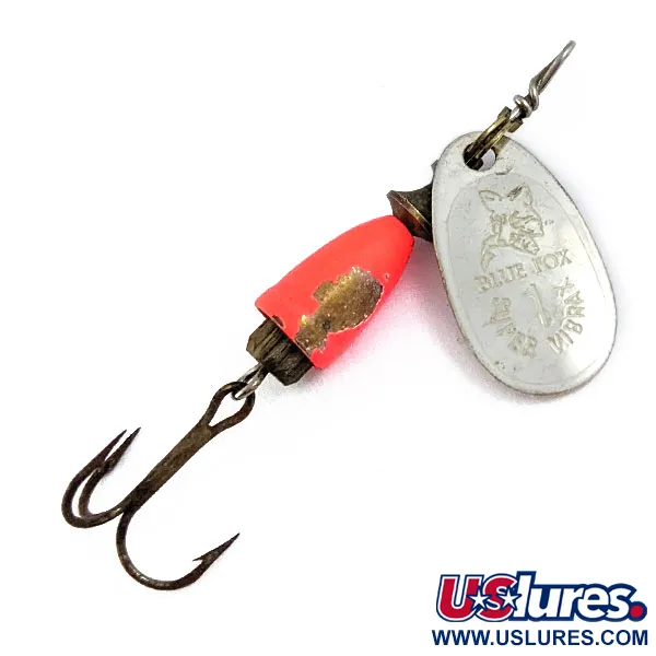 Vintage   Blue Fox Super Vibrax 1, 1/8oz Silver spinning lure #17043