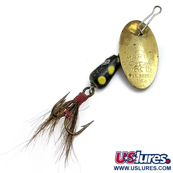 Vintage   Panther Martin 4 Zavorra con Mosca​, 1/8oz Brass spinning lure #17045