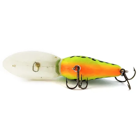 Vintage Bomber Model 9A Magnum Deep Runner, 3/4oz Fire Tiger fishing lure #17057