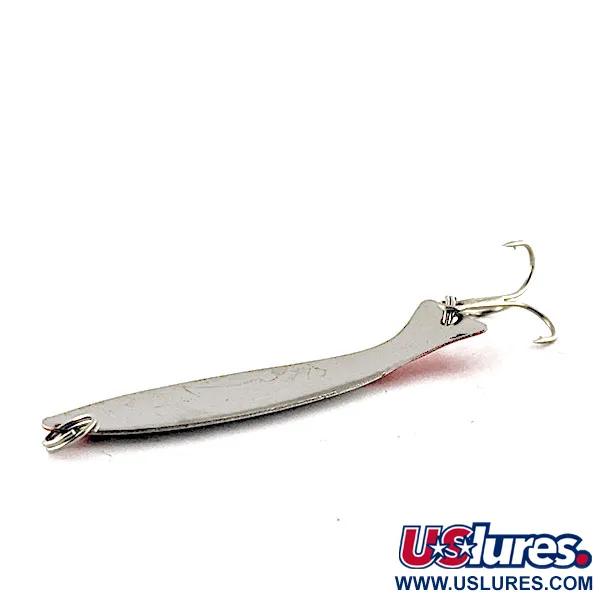 Vintage   Worth Fly Rod Demon, 3/32oz White/red/nickel fishing spoon #17094