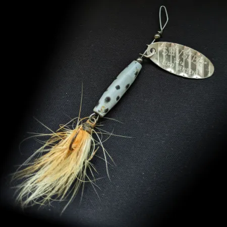 Vintage Luhr Jensen Shyster, 1/4oz Nickel spinning lure #17103