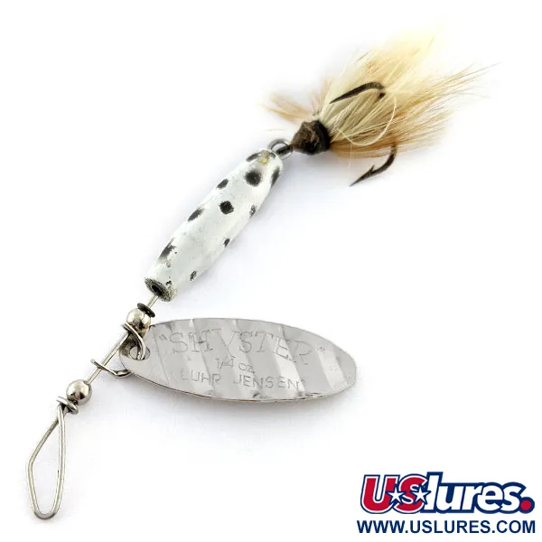 Vintage   Luhr Jensen Shyster, 1/4oz Nickel spinning lure #17103