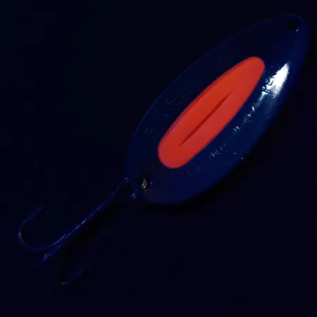 Vintage Blue Fox Pixee UV, 3/4oz Nickel/Orange UV fishing spoon #17107