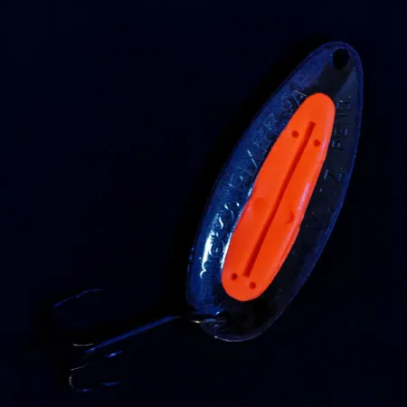 Vintage Nebco Pixee UV, 1/2oz Gold/UV Red fishing spoon #17109