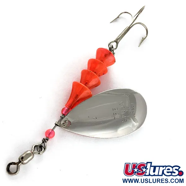 Vintage   ​Luhr Jensen Tee Spoon 4 TEE Spoon, 1/3oz Nickel spinning lure #17110