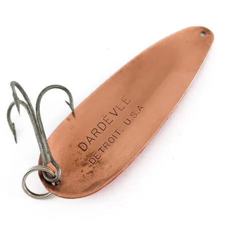 Vintage Eppinger Dardevle, 1oz Red Devil Copper fishing spoon #17196