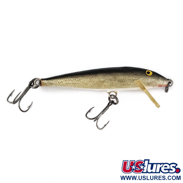 OLD LURE VINTAGE RAPALA LURE IN SILVER AND BLACK GREAT FOR BASS OR WALLEYE.