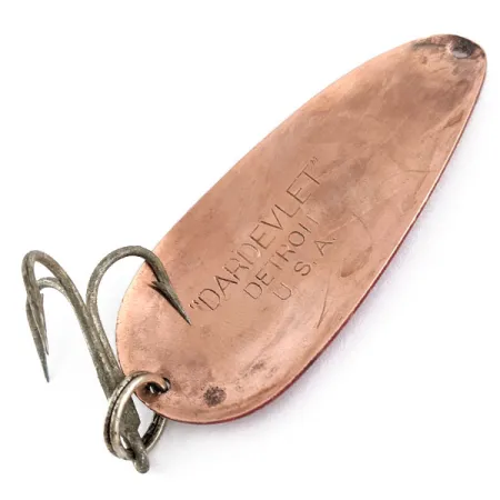 Vintage Eppinger Dardevle Dardevlet, 2/3oz Red Devle/Copper fishing spoon #17219