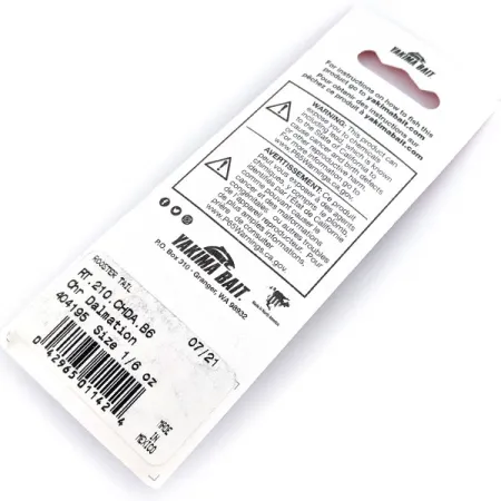 Yakima Bait Worden’s Original Rooster Tail UV, 3/16oz Chartreuse Dalmatiоn spinning lure #17230