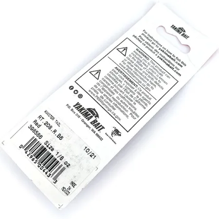 Yakima Bait Worden’s Original Rooster Tail, 1/8oz Red spinning lure #17233