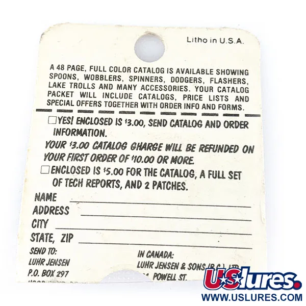   Luhr Jensen Colorado Spinner, 3/64oz Nickel spinning lure #17248