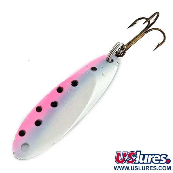 Vintage  Acme Kastmaster UV, 3/8oz Nickel/Trout UV fishing spoon #17274