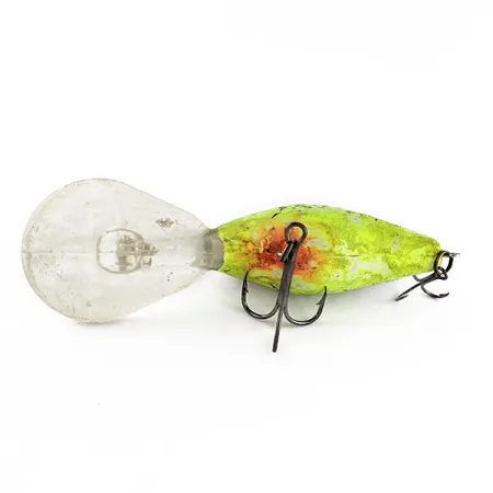 Vintage Mann's Bait  Mann's Razor Back 30+ Depth Plus UV, 1/2oz Fire Tiger fishing lure #17278