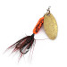 Vintage  Yakima Bait Worden’s Original Rooster Tail, 1/8oz Brass/red spinning lure #17283