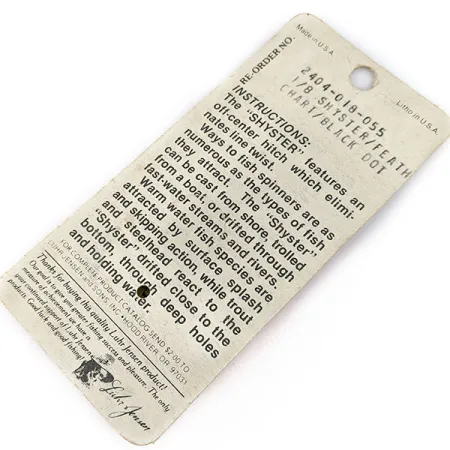 Luhr Jensen Shyster, 1/8oz Gold spinning lure #17309