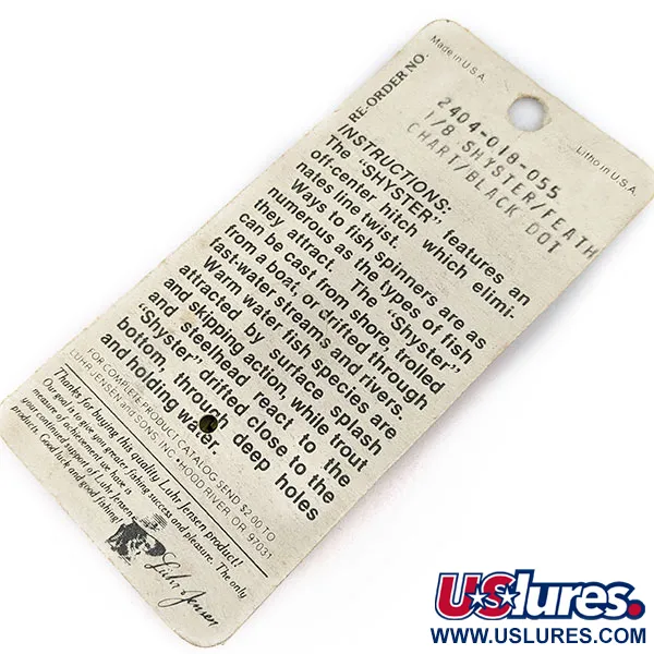   Luhr Jensen Shyster, 1/8oz Gold spinning lure #17309