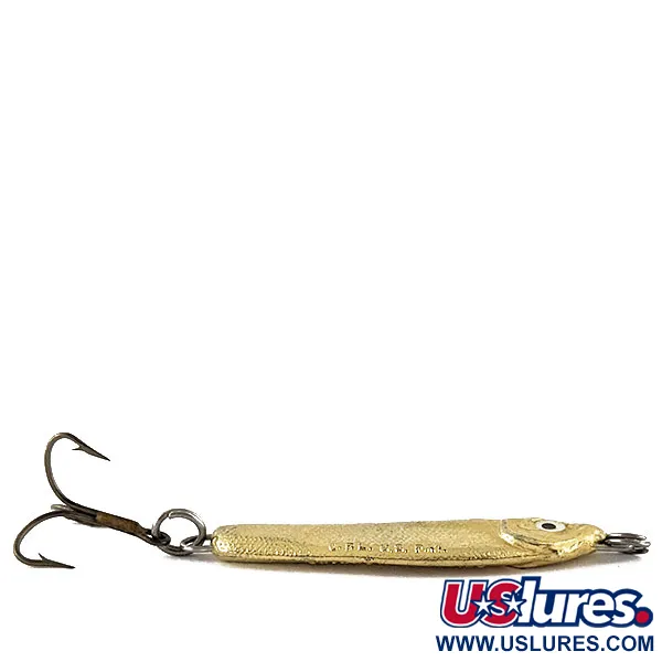 Vintage Luhr Jensen Crippled Herring, 3/4oz Gold fishing spoon #17314
