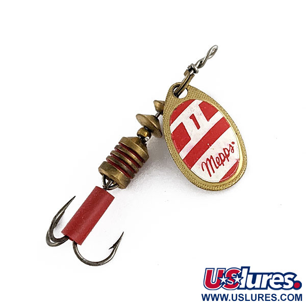   Mepps Aglia 1, 1/8oz Brass/red spinning lure #17714