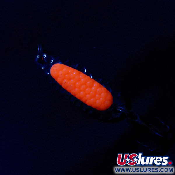 Vintage   Blue Fox Pixee UV, 1/8oz Nickel/Orange UV fishing spoon #17340
