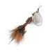 Vintage   Mepps AGLIA 1 dressed, 1/8oz Silver spinning lure #17341
