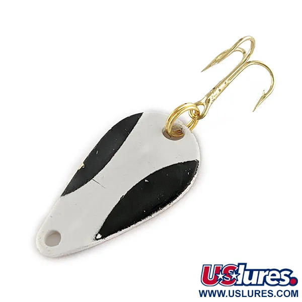 Vintage  Acme K.O. Wobbler , 1/8oz White/black/gold fishing spoon #17350