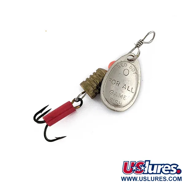 Vintage  Kmart Kresge Red Dot, 3/32oz Nickel spinning lure #17377