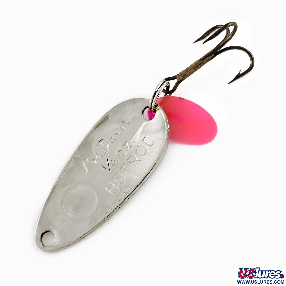 Vintage Luhr Jensen Les Davis Hotrod, 1/4oz Nickel fishing spoon