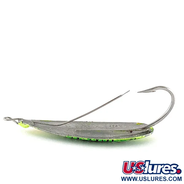 Vintage   Johnson Silver Minnow UV, 3/5oz Fire Tiger fishing spoon #17409