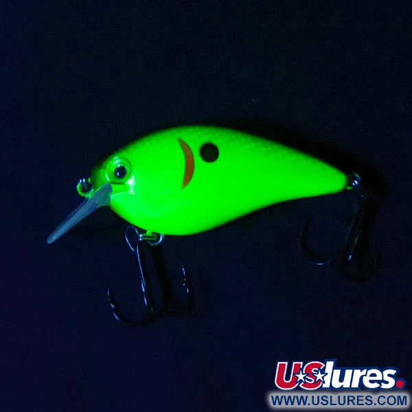 Vintage   Strike King KVD Silent square bill UV, 2/5oz Black Back/Chart fishing lure #17426