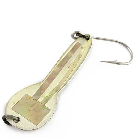 Vintage Glen Evans Loco 3, 3/5oz Yellow/nickel fishing spoon #17458